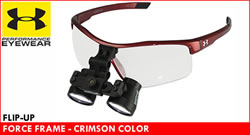 The Lighest High Performance Loupes in the Game - Force Frame Crimson Color